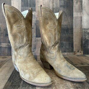 Acme Vintage Suede Western Cowboy Boots Mens 11 D